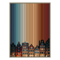 34×46" Metallic Float Frame Canvas - Natural Frame variant