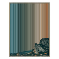 34×46" Metallic Float Frame Canvas - Natural Frame variant