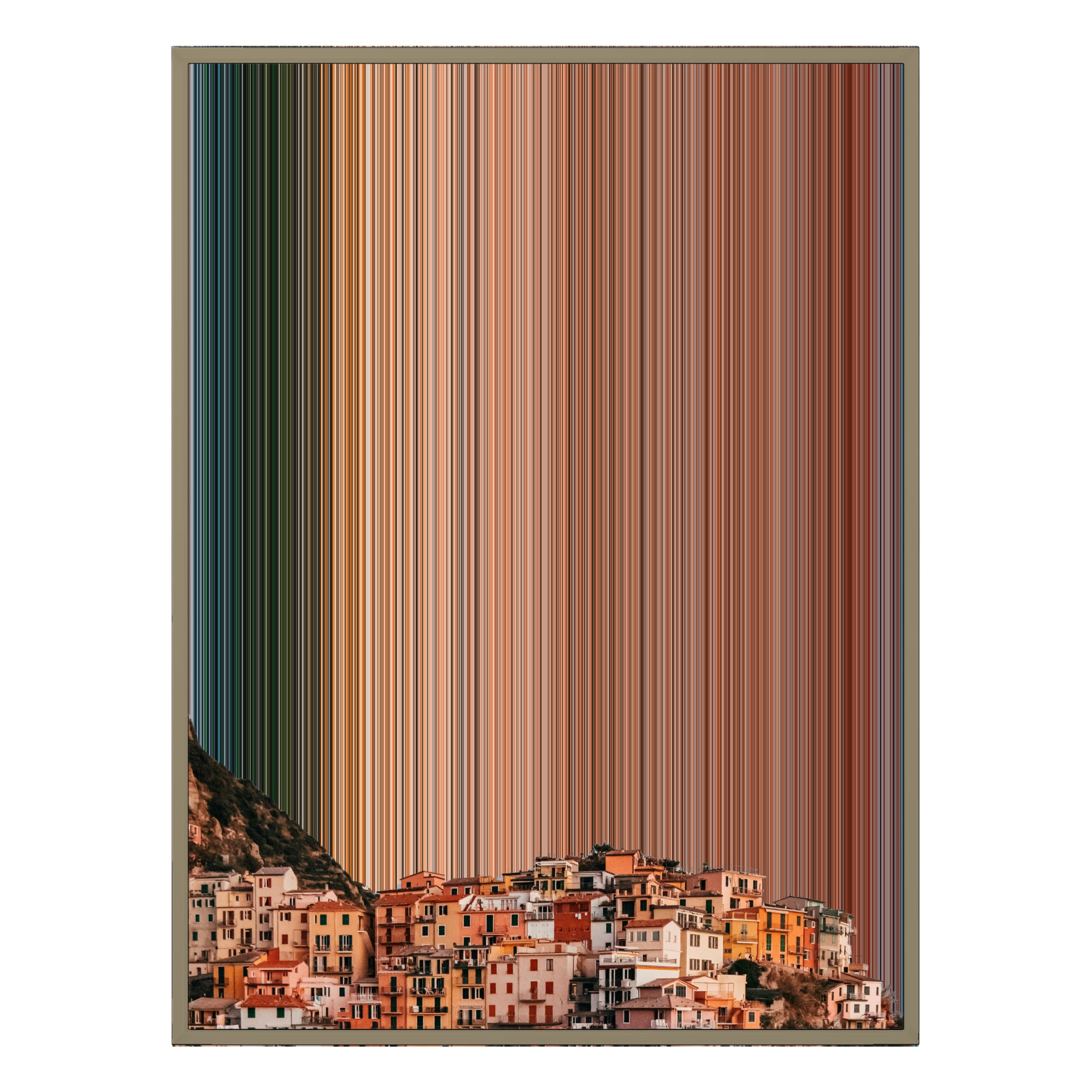 34×46" Metallic Float Frame Canvas - Natural Frame variant