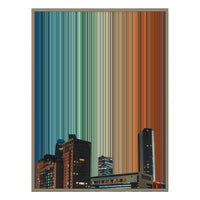 34×46" Metallic Float Frame Canvas - Natural Frame variant