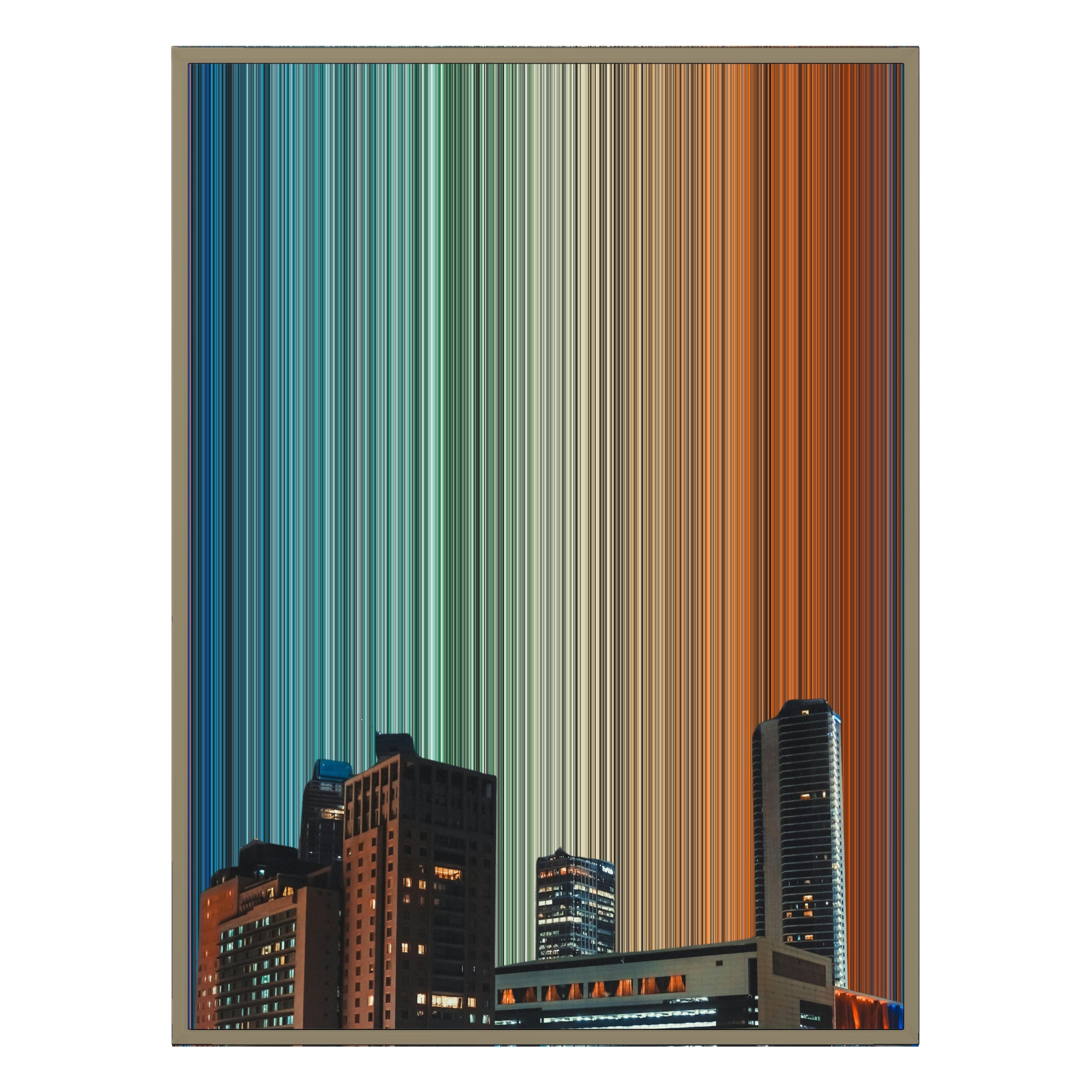 34×46" Metallic Float Frame Canvas - Natural Frame variant