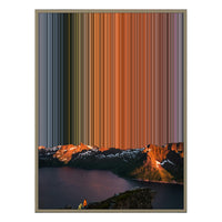 34×46" Metallic Float Frame Canvas - Natural Frame variant