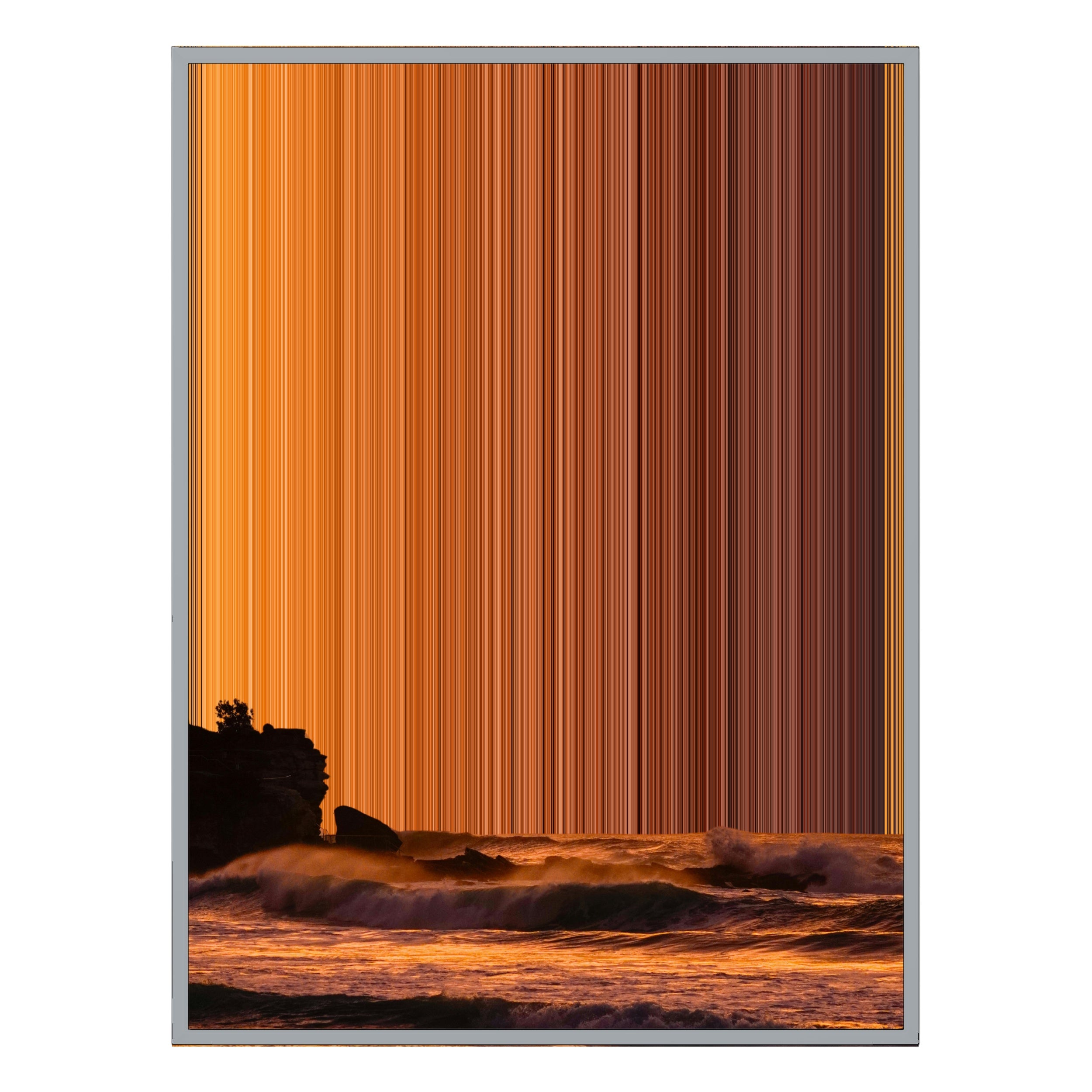 34×46" Metallic Float Frame Canvas - Silver Frame variant