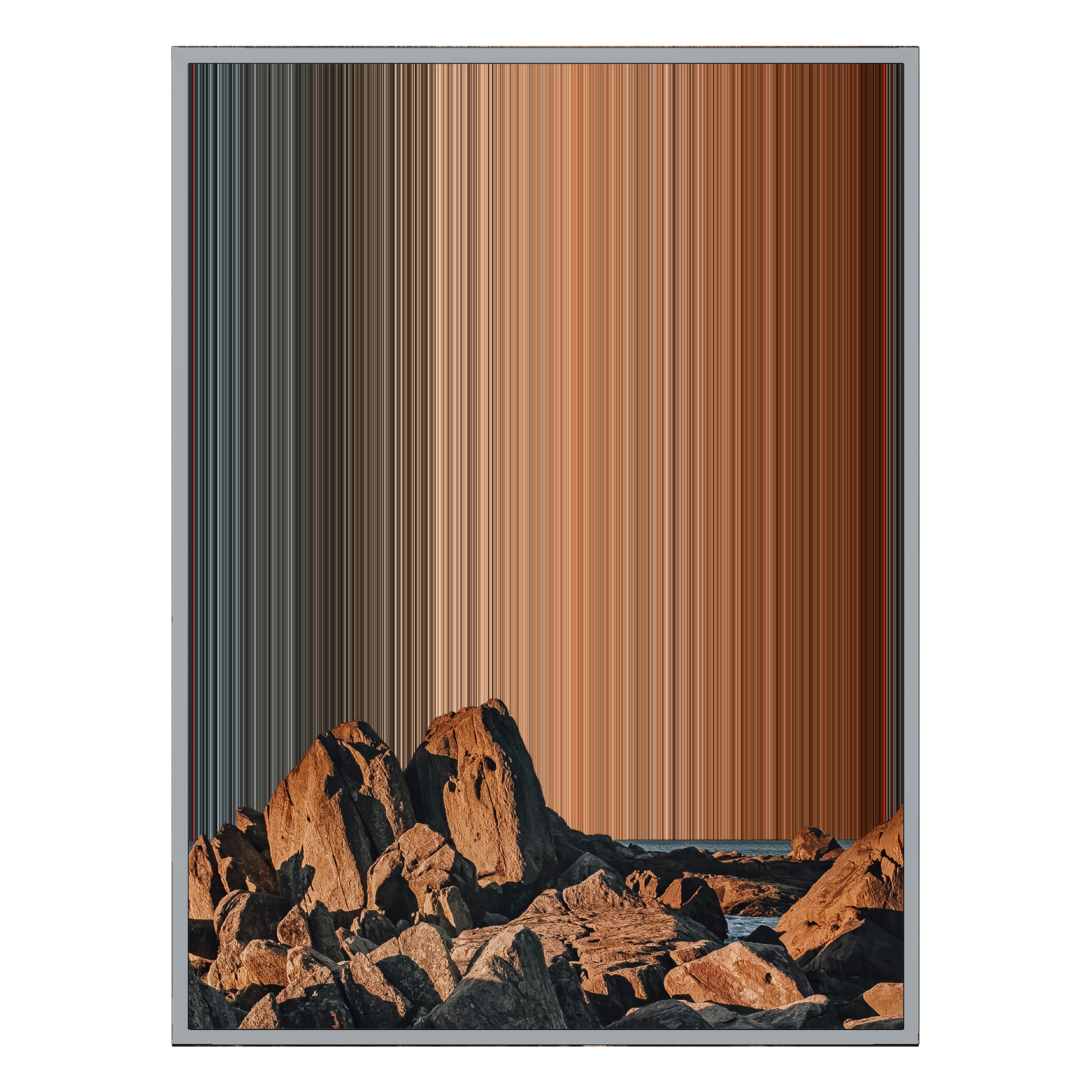 34×46" Metallic Float Frame Canvas - Silver Frame variant