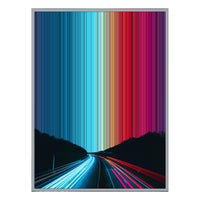 34×46" Metallic Float Frame Canvas - Silver Frame variant