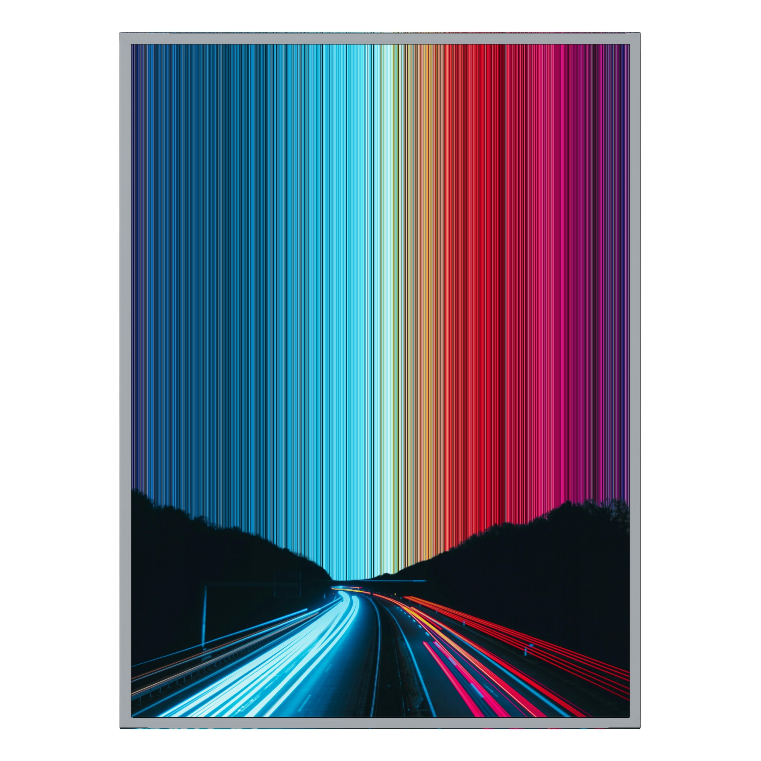 34×46" Metallic Float Frame Canvas - Silver Frame variant