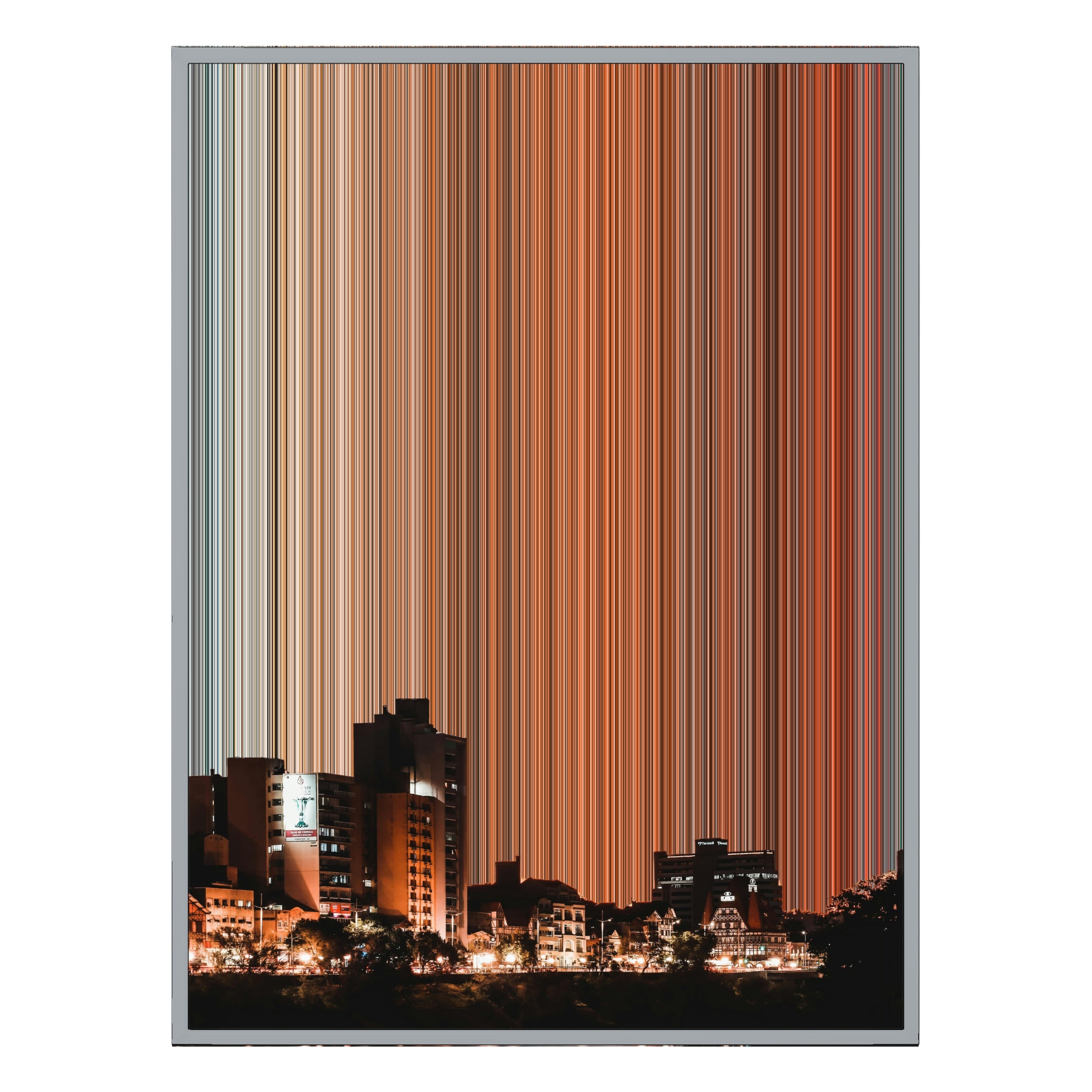 34×46" Metallic Float Frame Canvas - Silver Frame variant