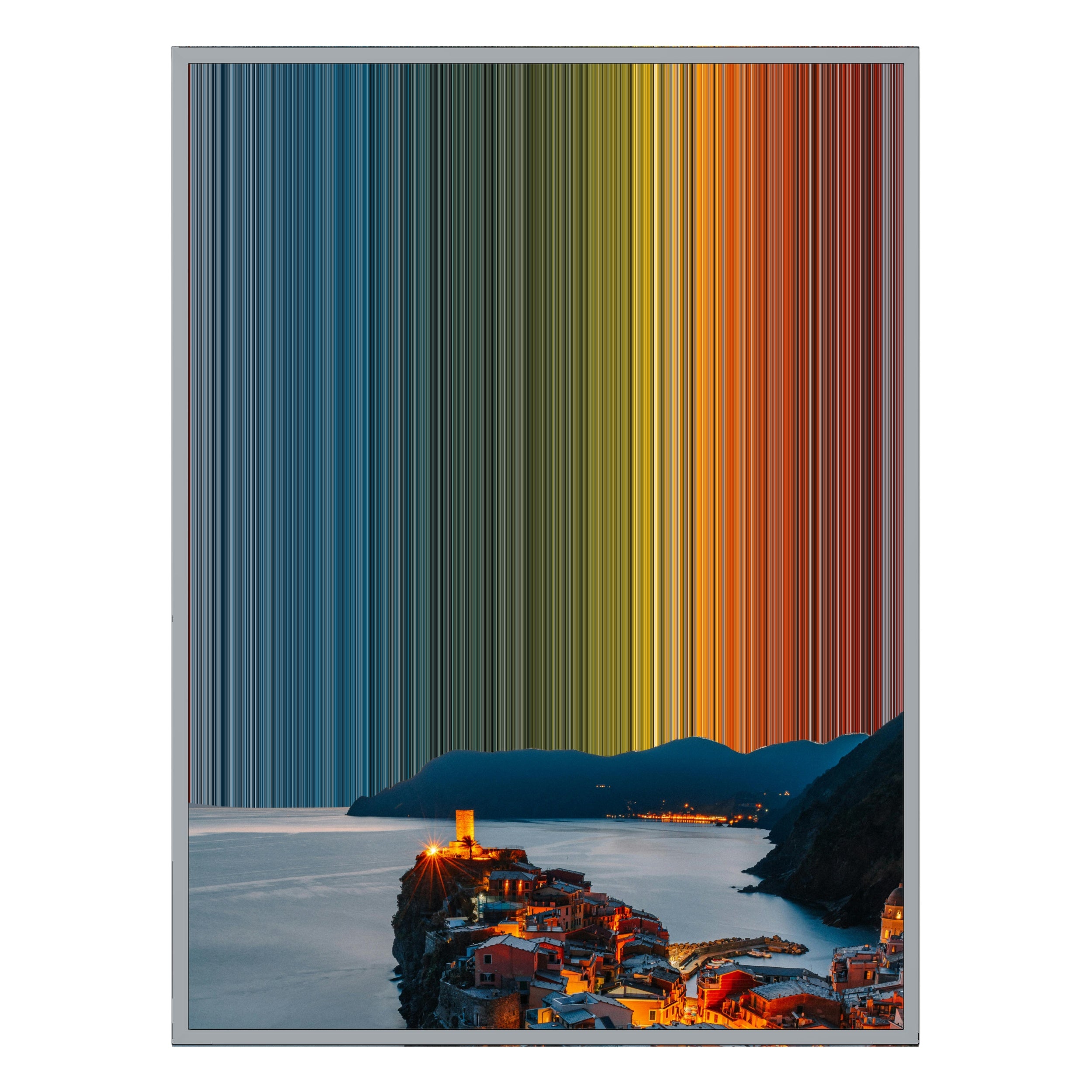 34×46" Metallic Float Frame Canvas - Silver Frame variant