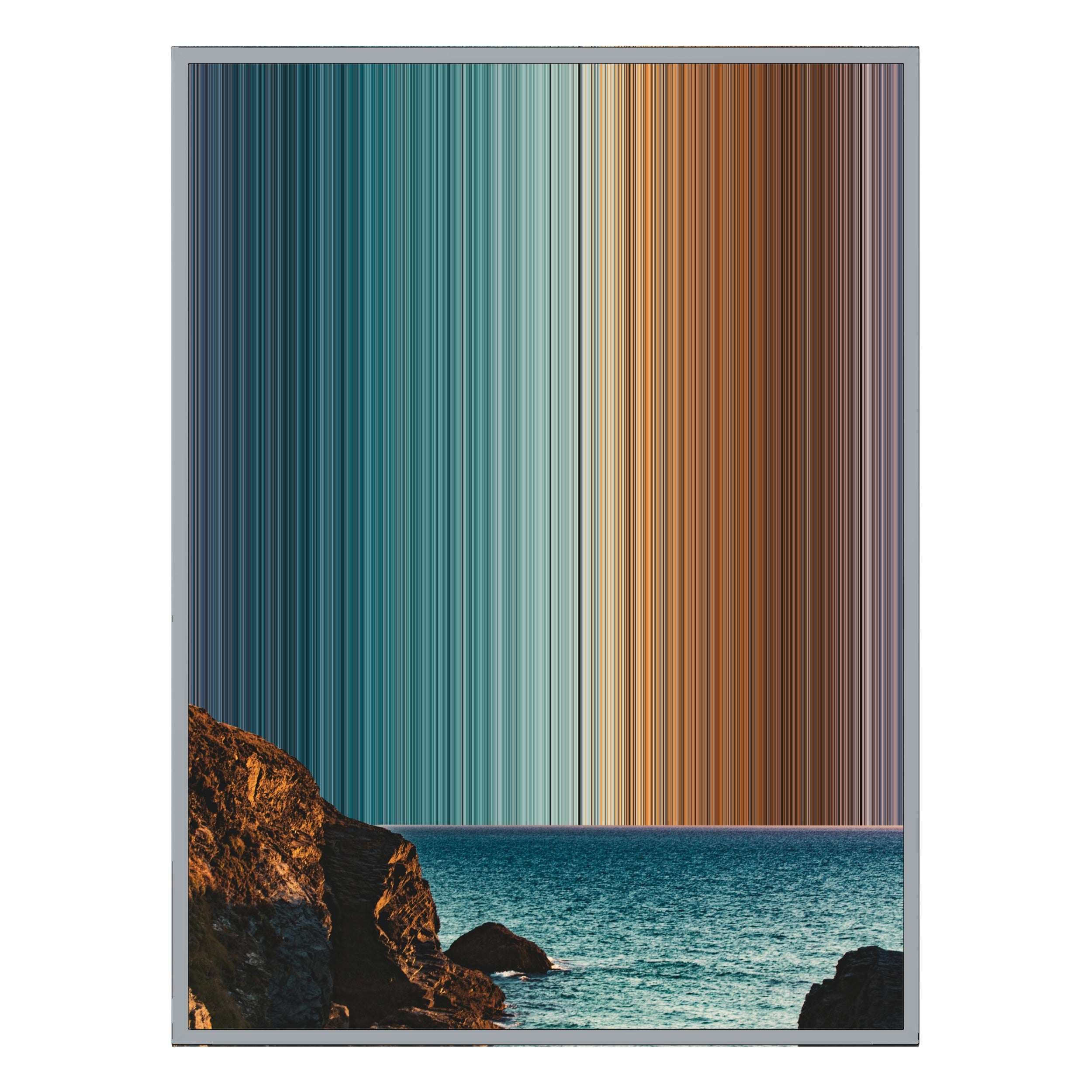 34×46" Metallic Float Frame Canvas - Silver Frame variant