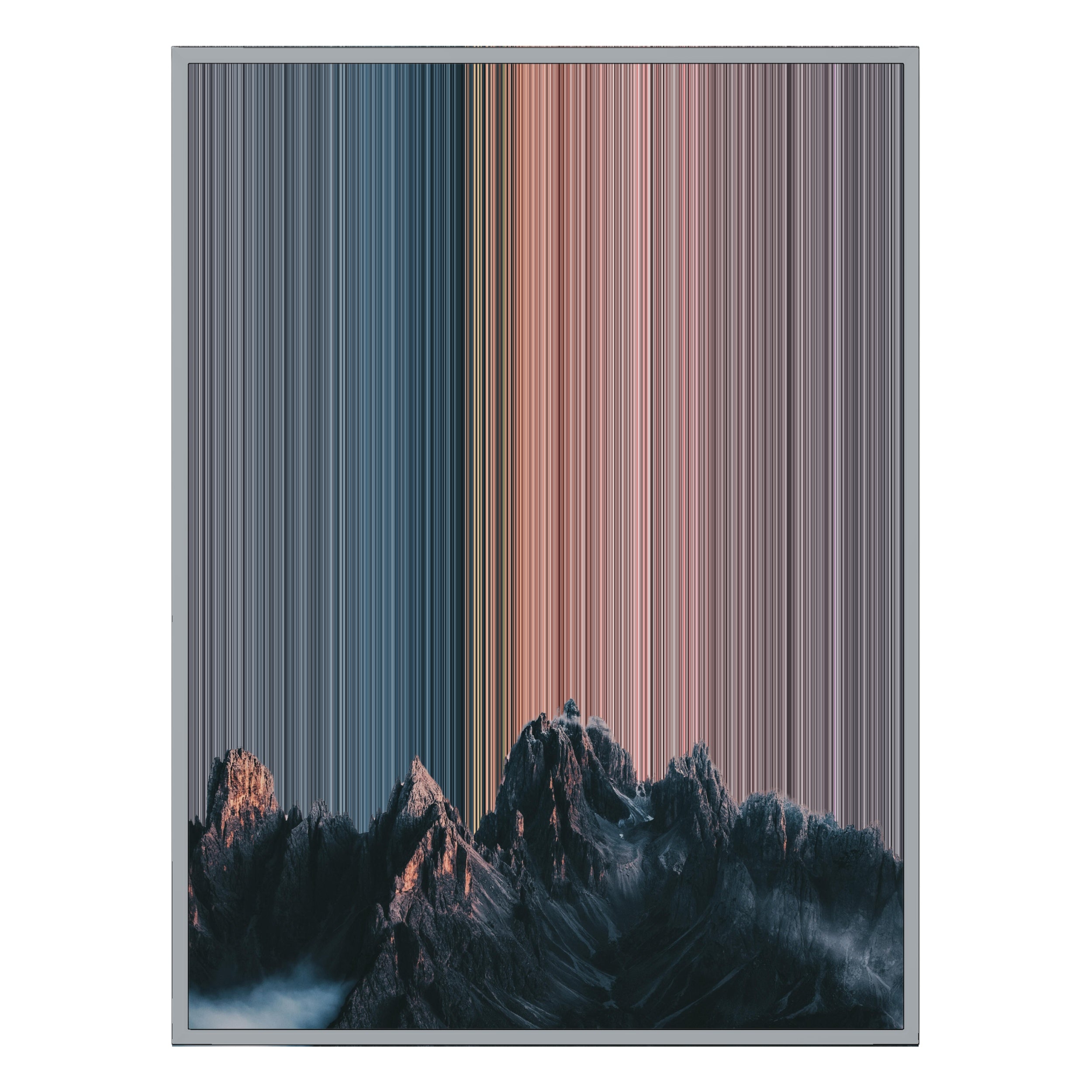 34×46" Metallic Float Frame Canvas - Silver Frame variant