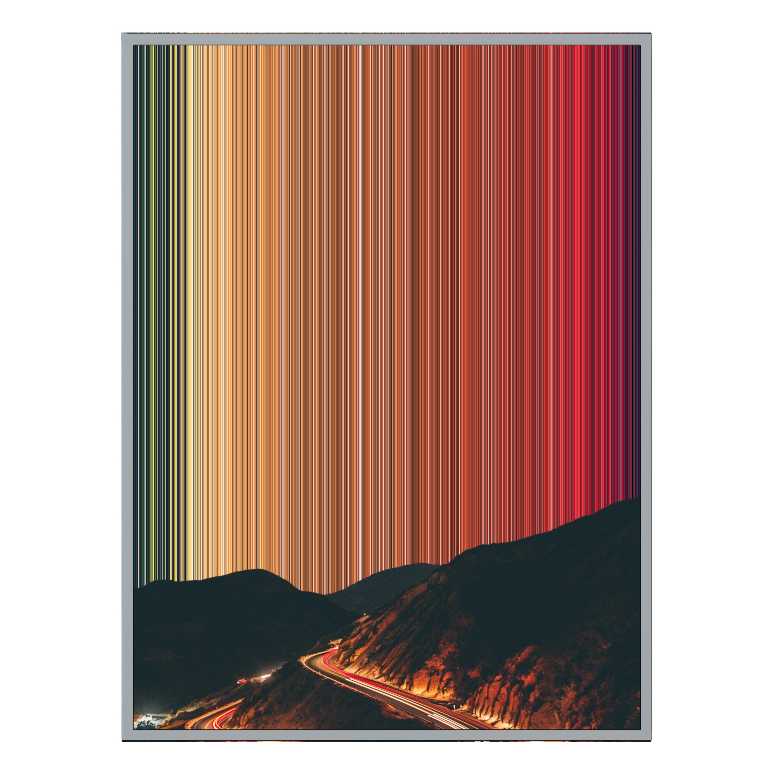 34×46" Metallic Float Frame Canvas - Silver Frame variant