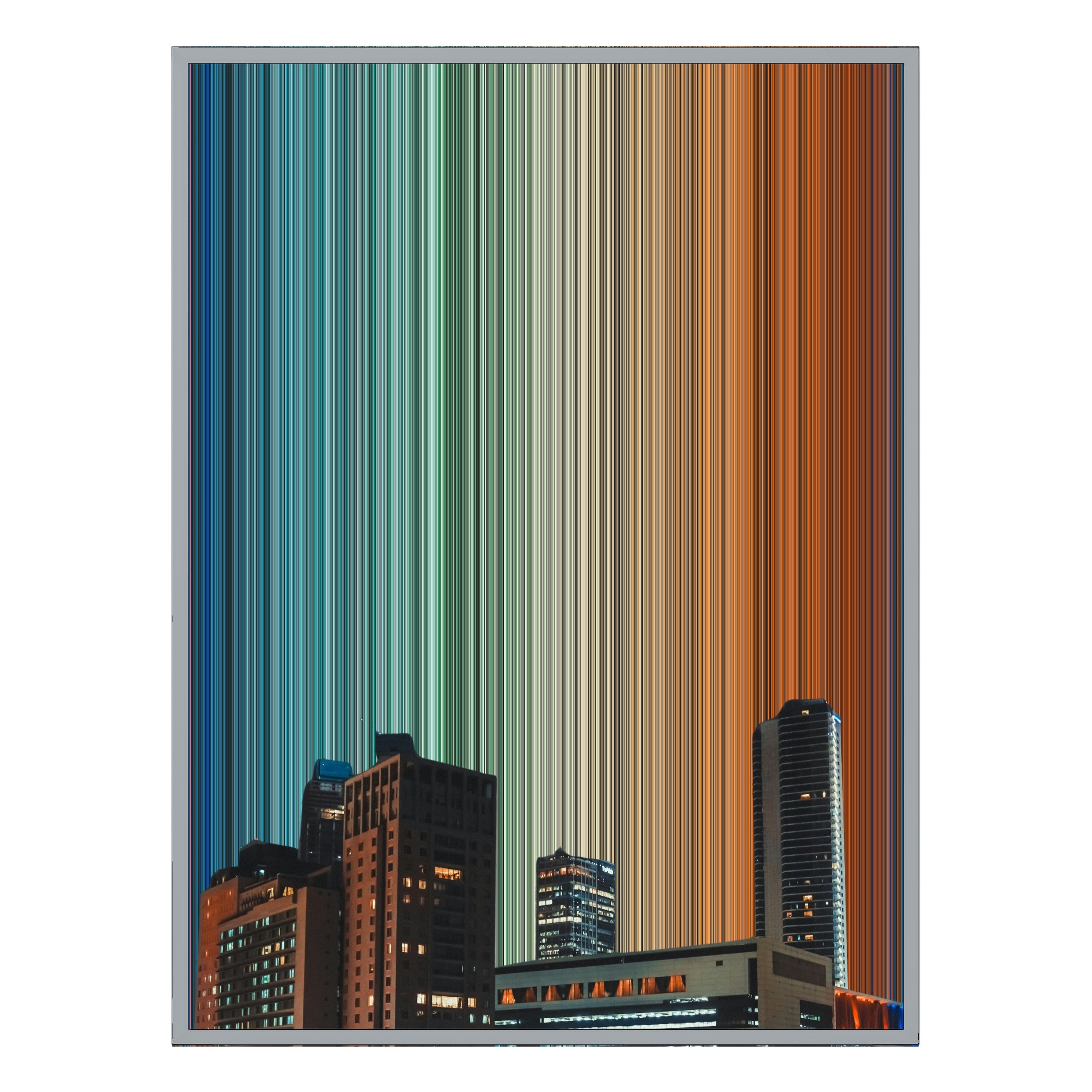 34×46" Metallic Float Frame Canvas - Silver Frame variant