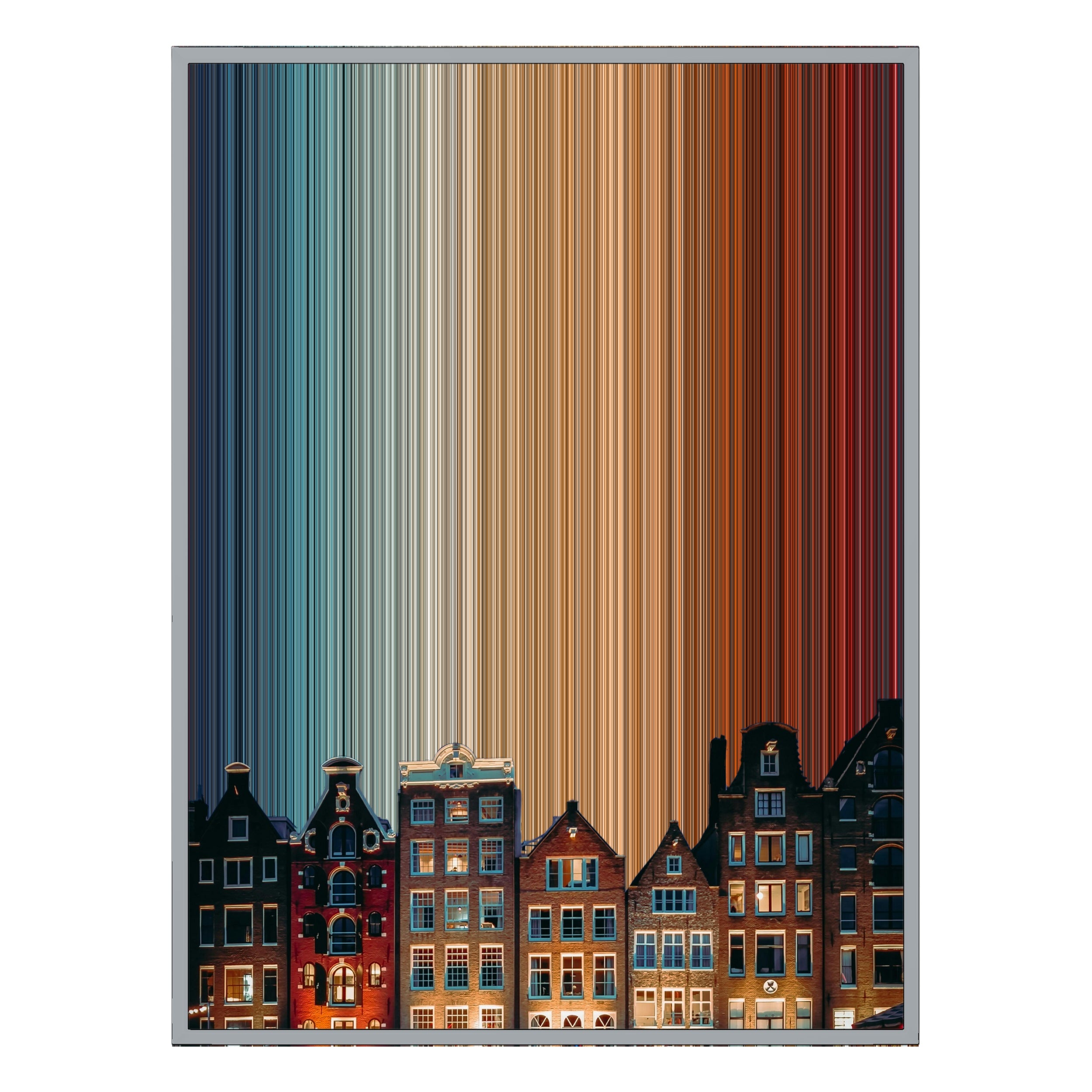 34×46" Metallic Float Frame Canvas - Silver Frame variant