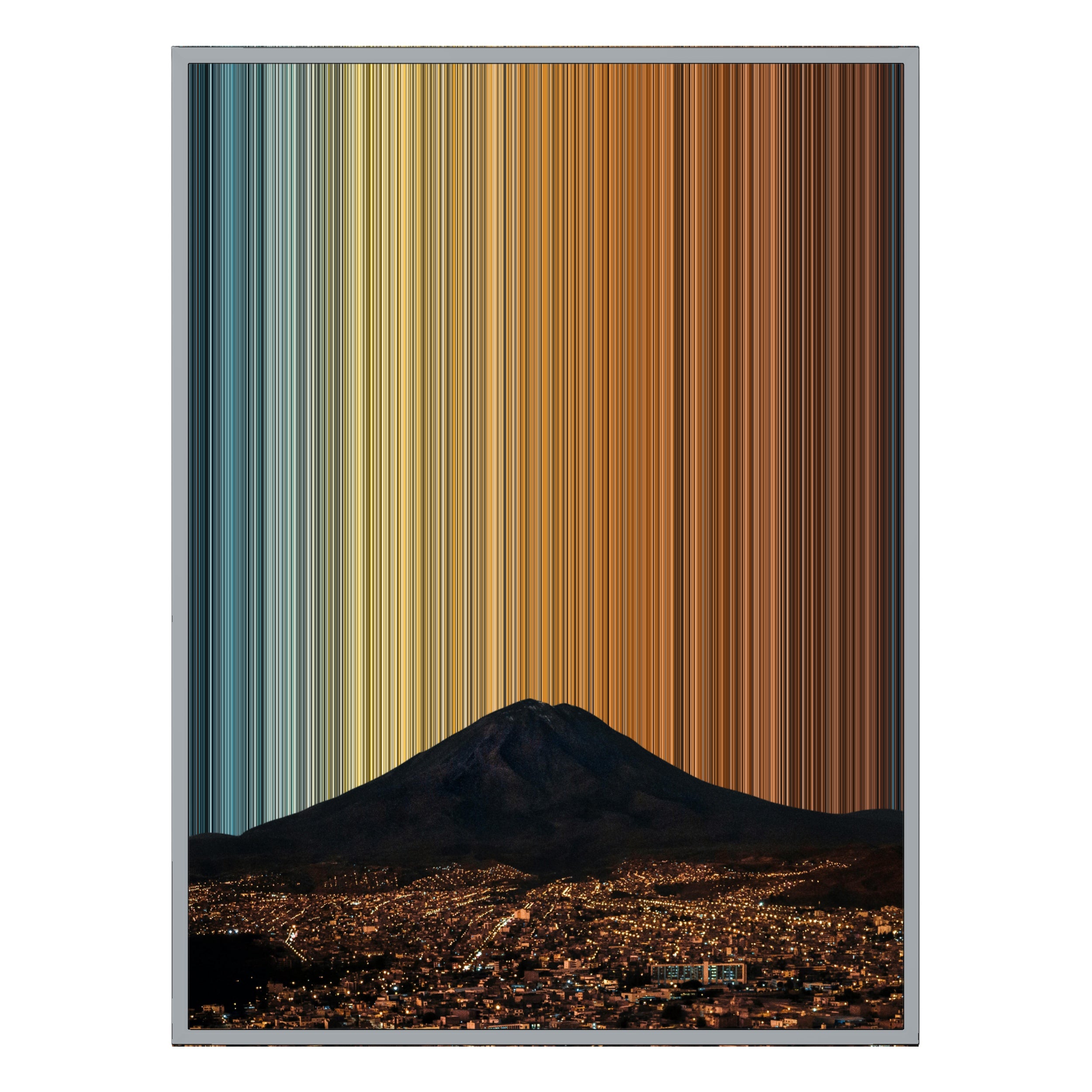 34×46" Metallic Float Frame Canvas - Silver Frame variant