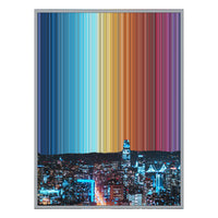 34×46" Metallic Float Frame Canvas - Silver Frame variant