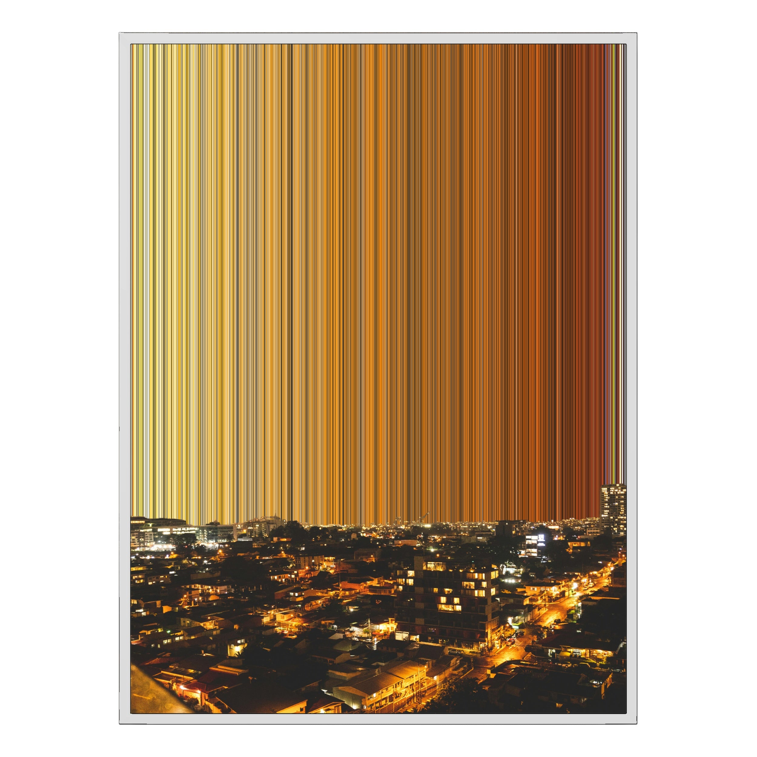 34×46" Metallic Float Frame Canvas - White Frame variant