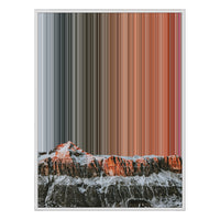 34×46" Metallic Float Frame Canvas - White Frame variant