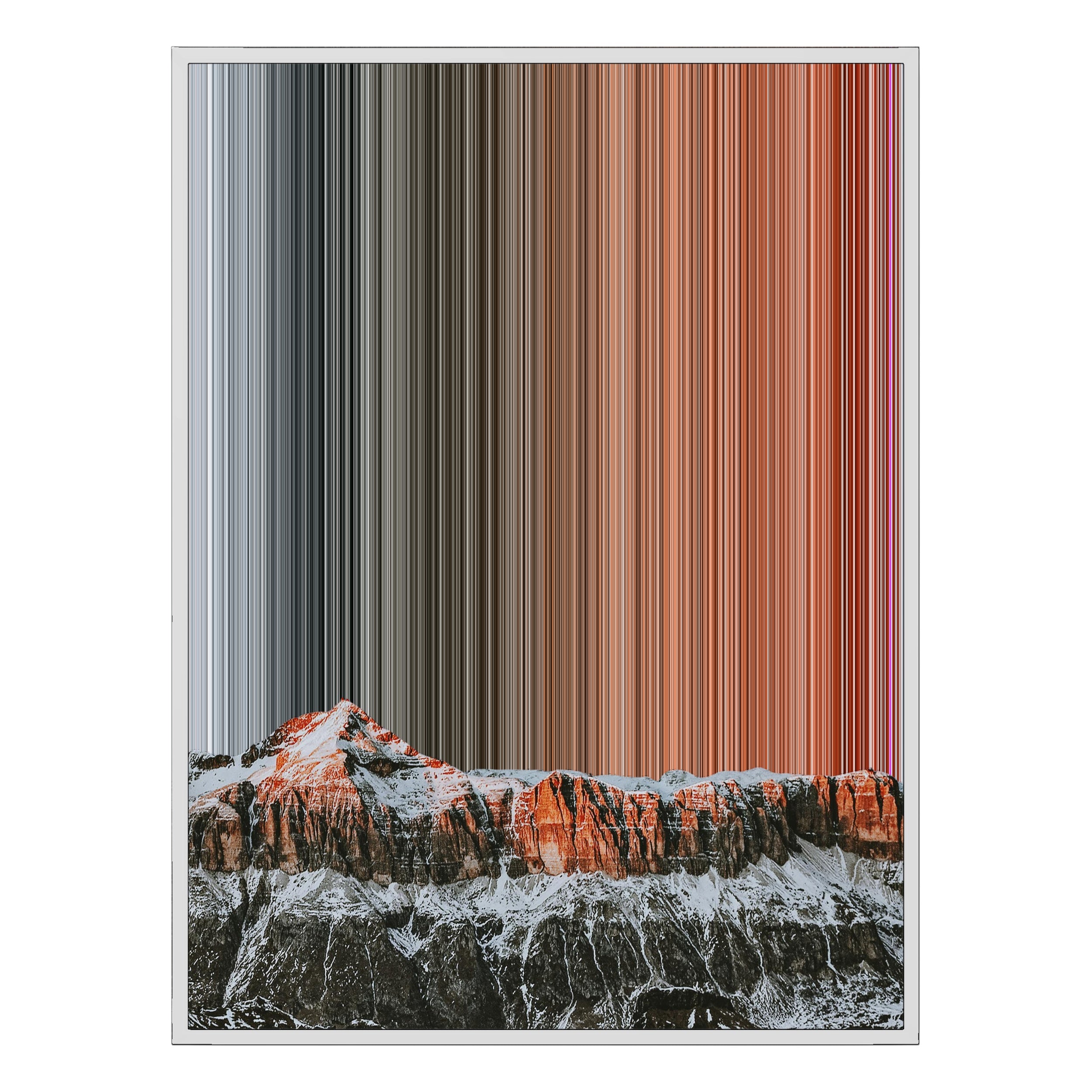 34×46" Metallic Float Frame Canvas - White Frame variant