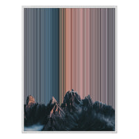 34×46" Metallic Float Frame Canvas - White Frame variant