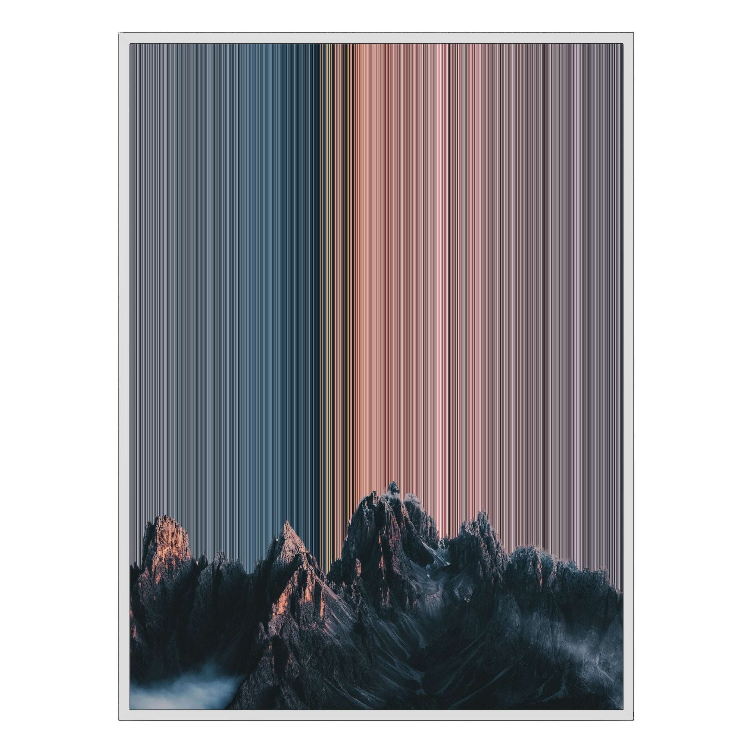 34×46" Metallic Float Frame Canvas - White Frame variant