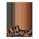 34×46" Metallic Float Frame Canvas - White Frame variant