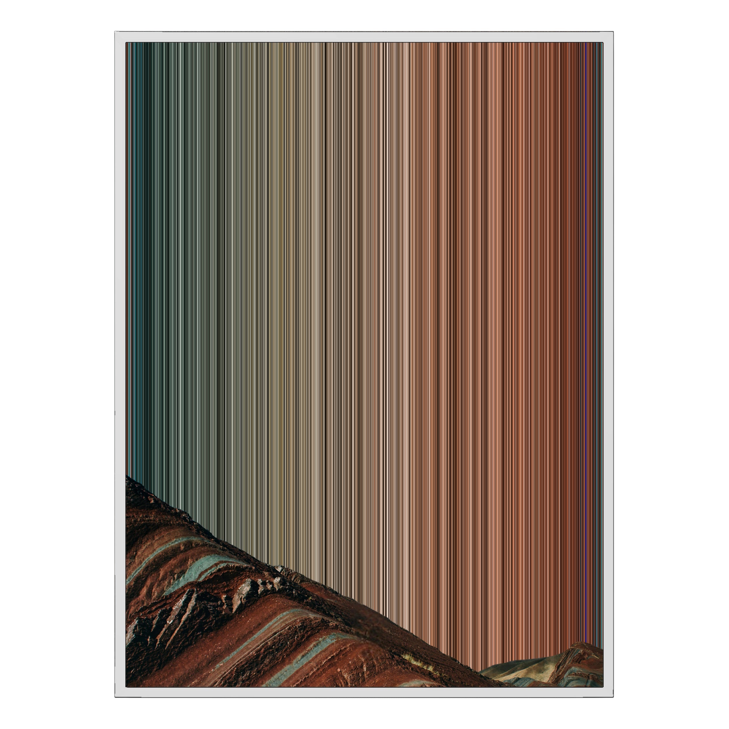 34×46" Metallic Float Frame Canvas - White Frame variant