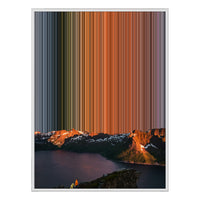 34×46" Metallic Float Frame Canvas - White Frame variant