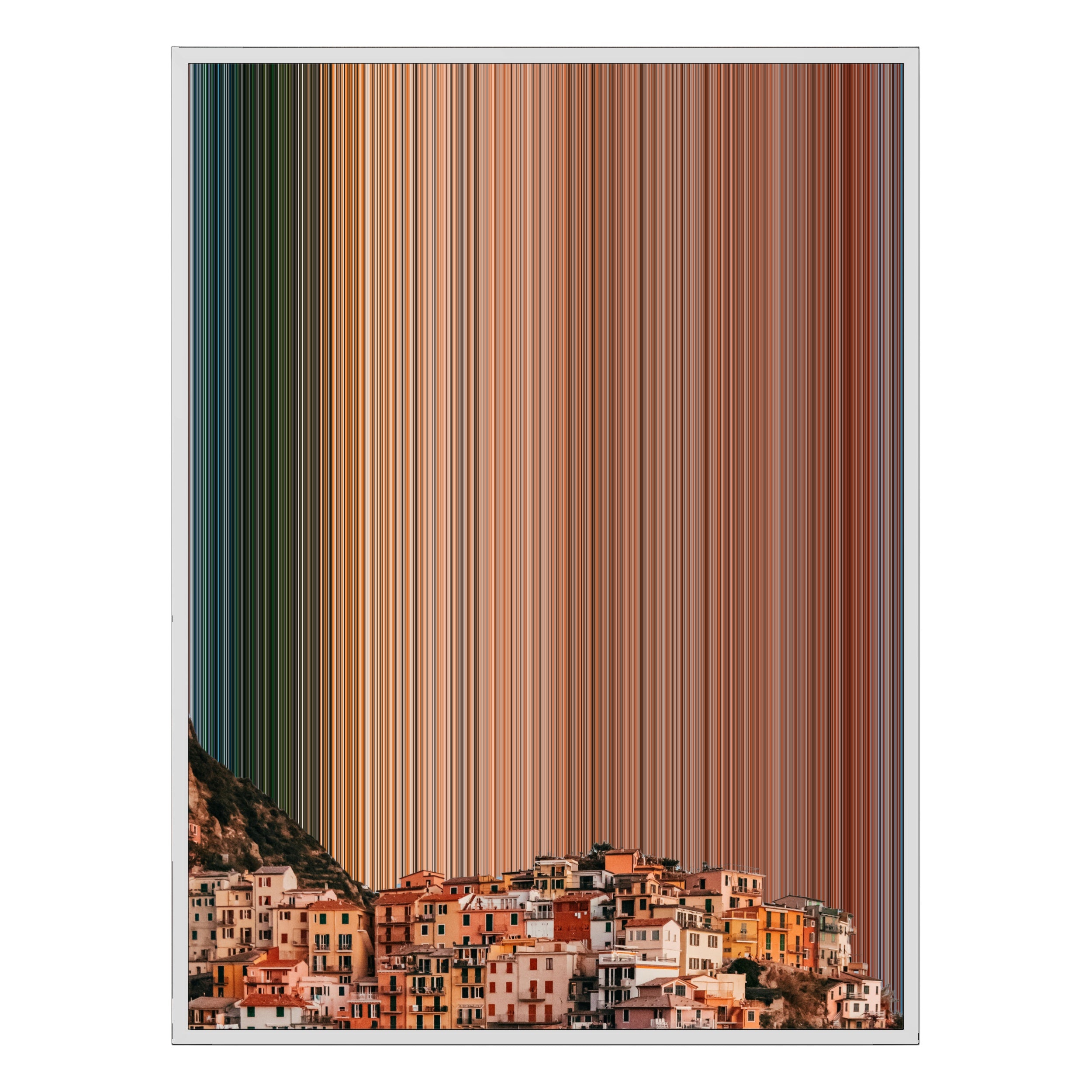 34×46" Metallic Float Frame Canvas - White Frame variant