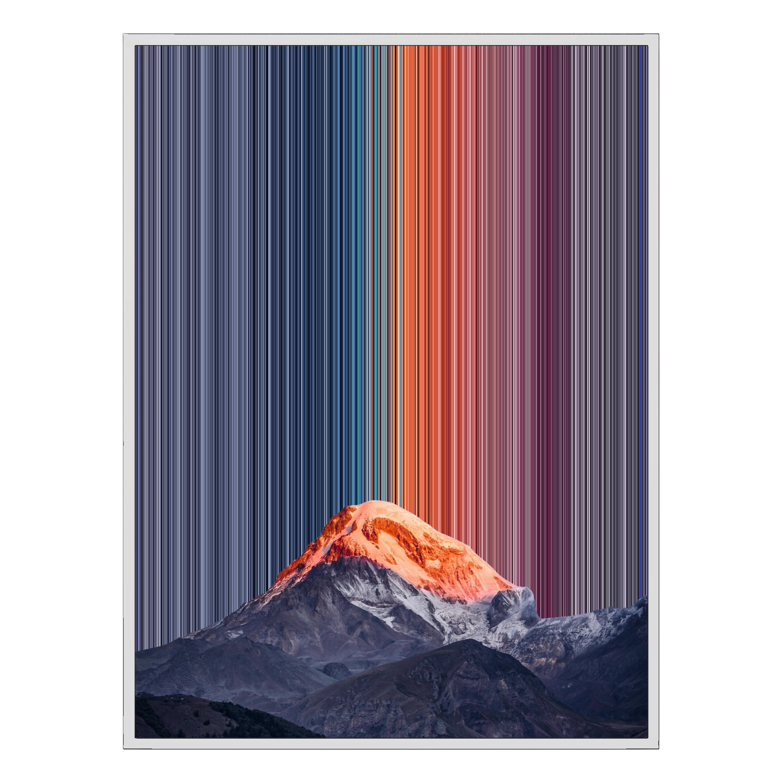 34×46" Metallic Float Frame Canvas - White Frame variant