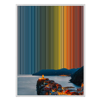 34×46" Metallic Float Frame Canvas - White Frame variant