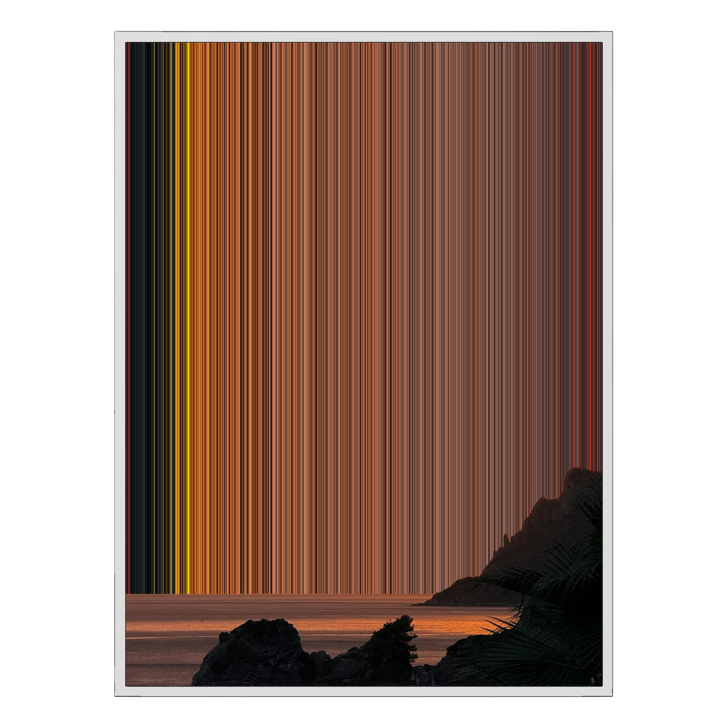 34×46" Metallic Float Frame Canvas - White Frame variant