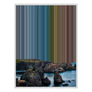 34×46" Metallic Float Frame Canvas - White Frame variant