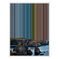 34×46" Metallic Float Frame Canvas - White Frame variant