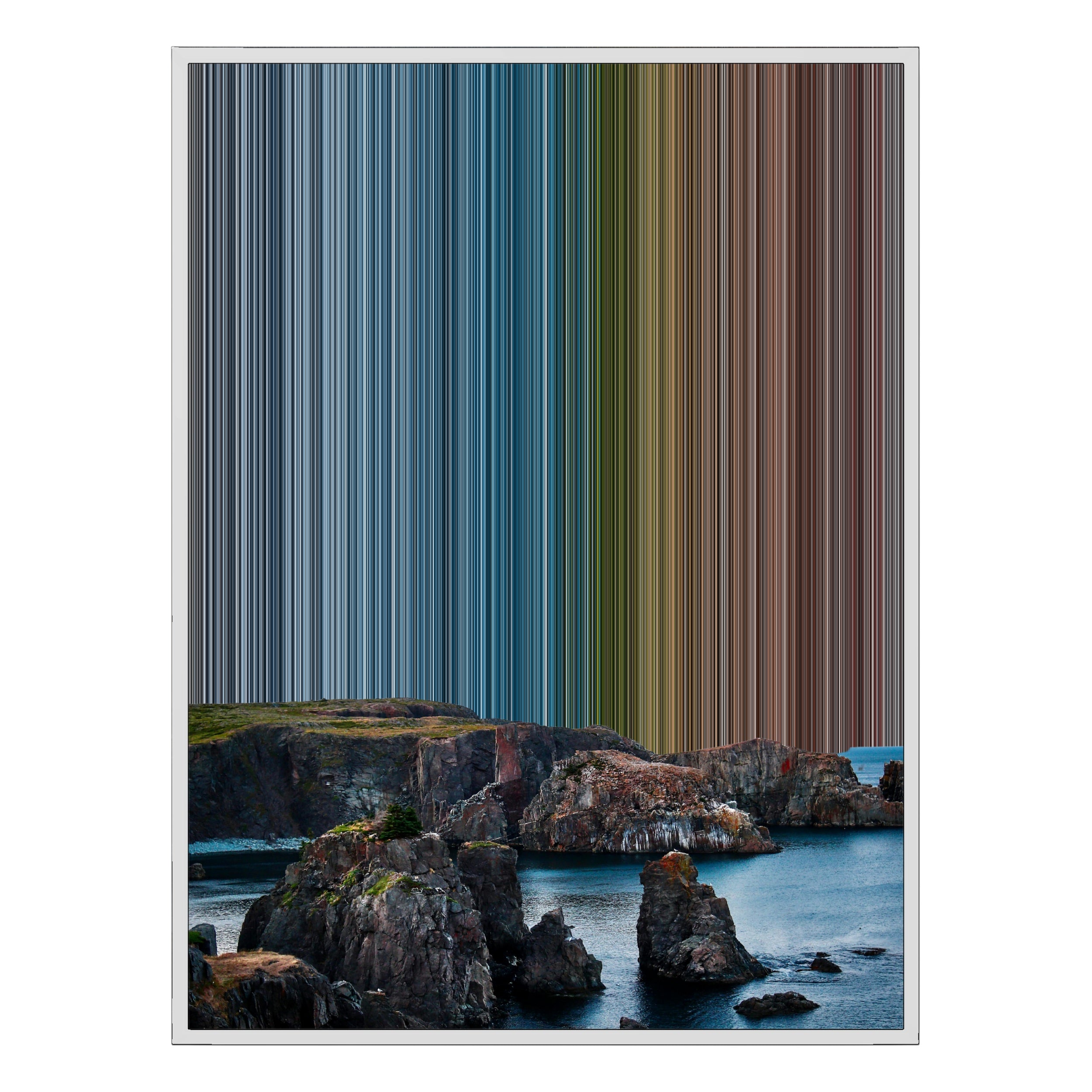 34×46" Metallic Float Frame Canvas - White Frame variant