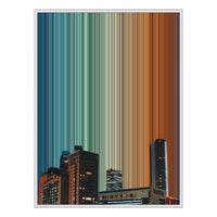 34×46" Metallic Float Frame Canvas - White Frame variant