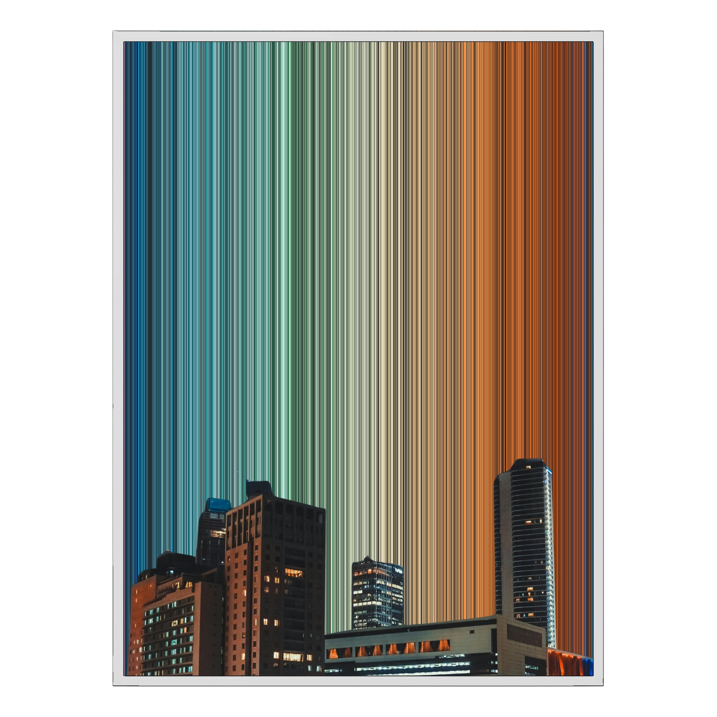 34×46" Metallic Float Frame Canvas - White Frame variant