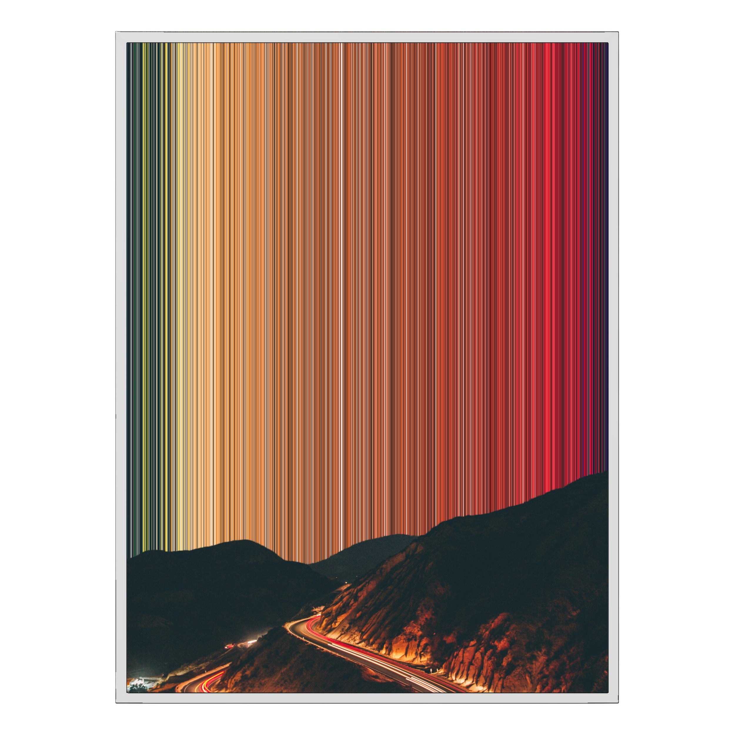 34×46" Metallic Float Frame Canvas - White Frame variant