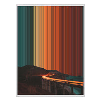 34×46" Metallic Float Frame Canvas - White Frame variant