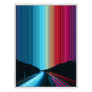 34×46" Metallic Float Frame Canvas - White Frame variant