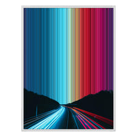 34×46" Metallic Float Frame Canvas - White Frame variant