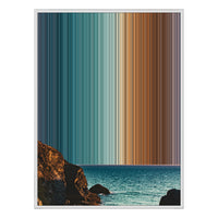 34×46" Metallic Float Frame Canvas - White Frame variant