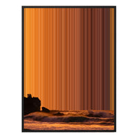 34×60" Metallic Float Frame Canvas - Black Frame variant