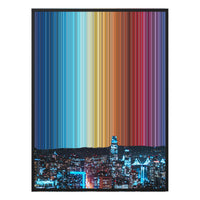 34×60" Metallic Float Frame Canvas - Black Frame variant