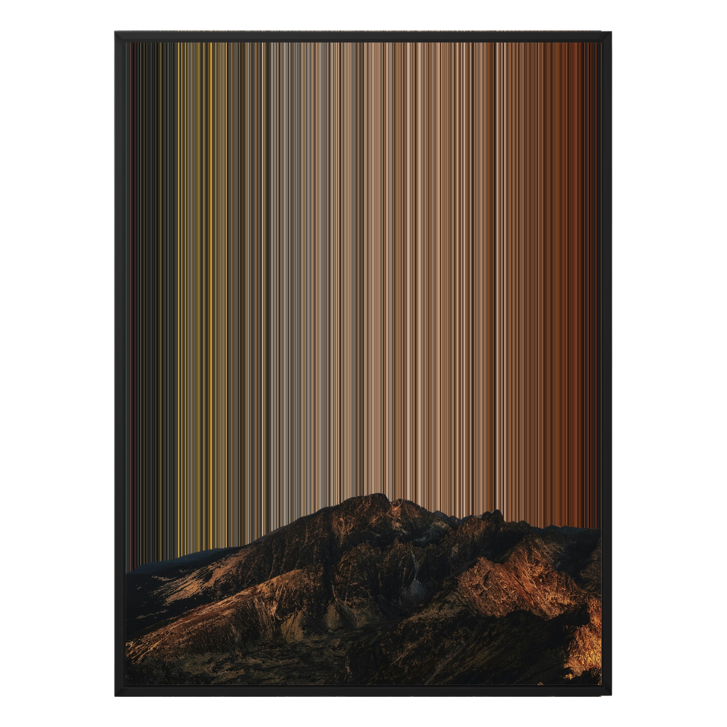 34×60" Metallic Float Frame Canvas - Black Frame variant