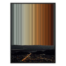 34×60" Metallic Float Frame Canvas - Black Frame variant