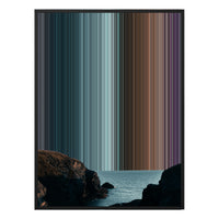 34×60" Metallic Float Frame Canvas - Black Frame variant