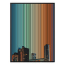 34×60" Metallic Float Frame Canvas - Black Frame variant