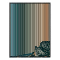 34×60" Metallic Float Frame Canvas - Black Frame variant