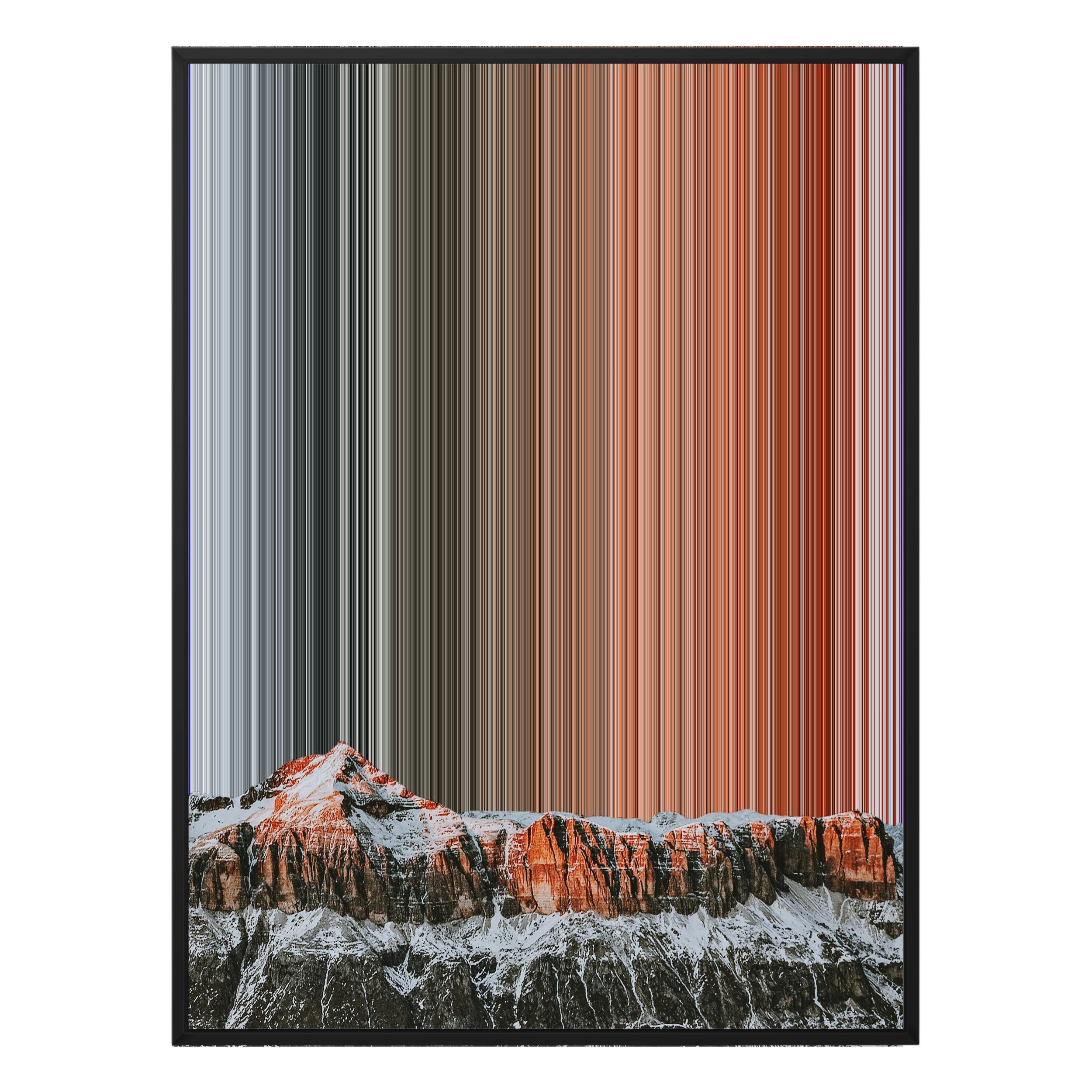 34×60" Metallic Float Frame Canvas - Black Frame variant