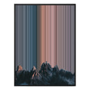 34×60" Metallic Float Frame Canvas - Black Frame variant